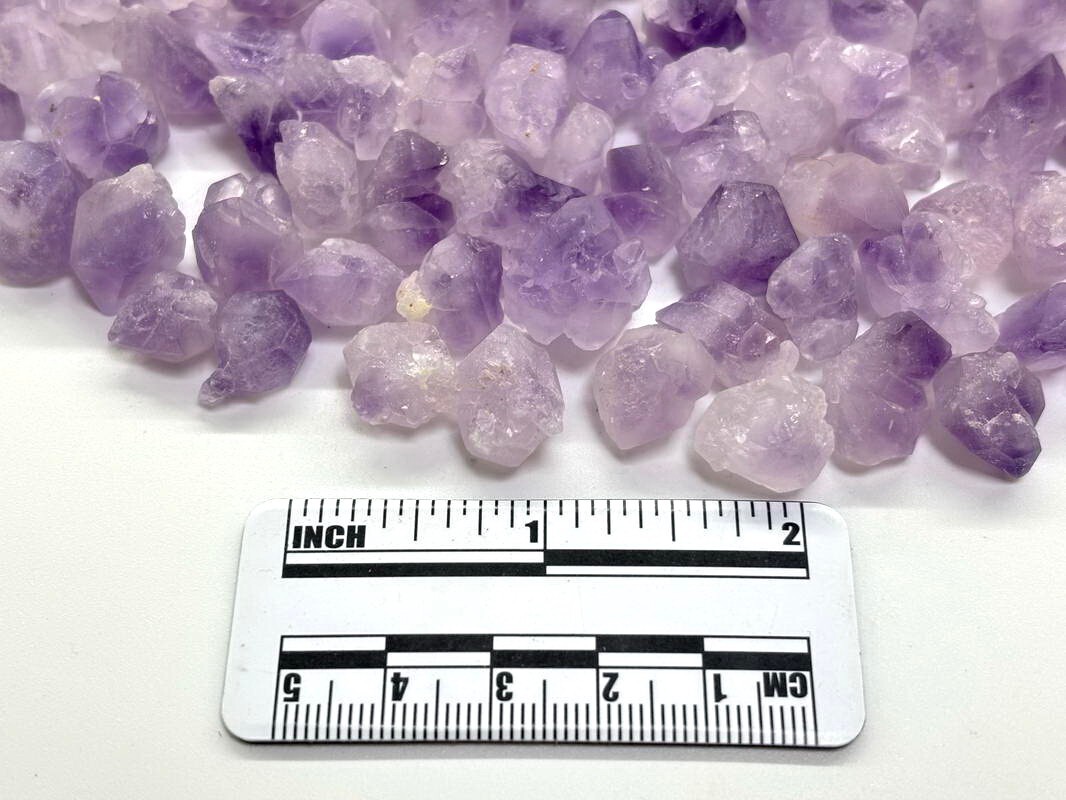 100-120pcs Tiny Amethyst Skeletal 1/2 lb Bulk Rough Quartz Crystal Purple Points