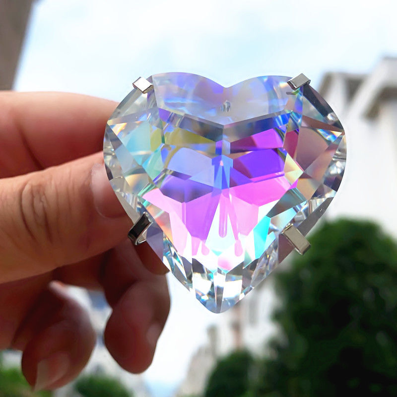 Crystal Heart-shaped Love Big Diamond Ring Props Valentine’s Day Gifts
