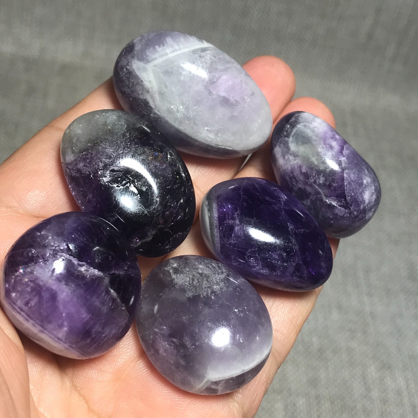 107g 6pcs Natural Chevron Amethyst – Rough Rocks for Tumbling 02