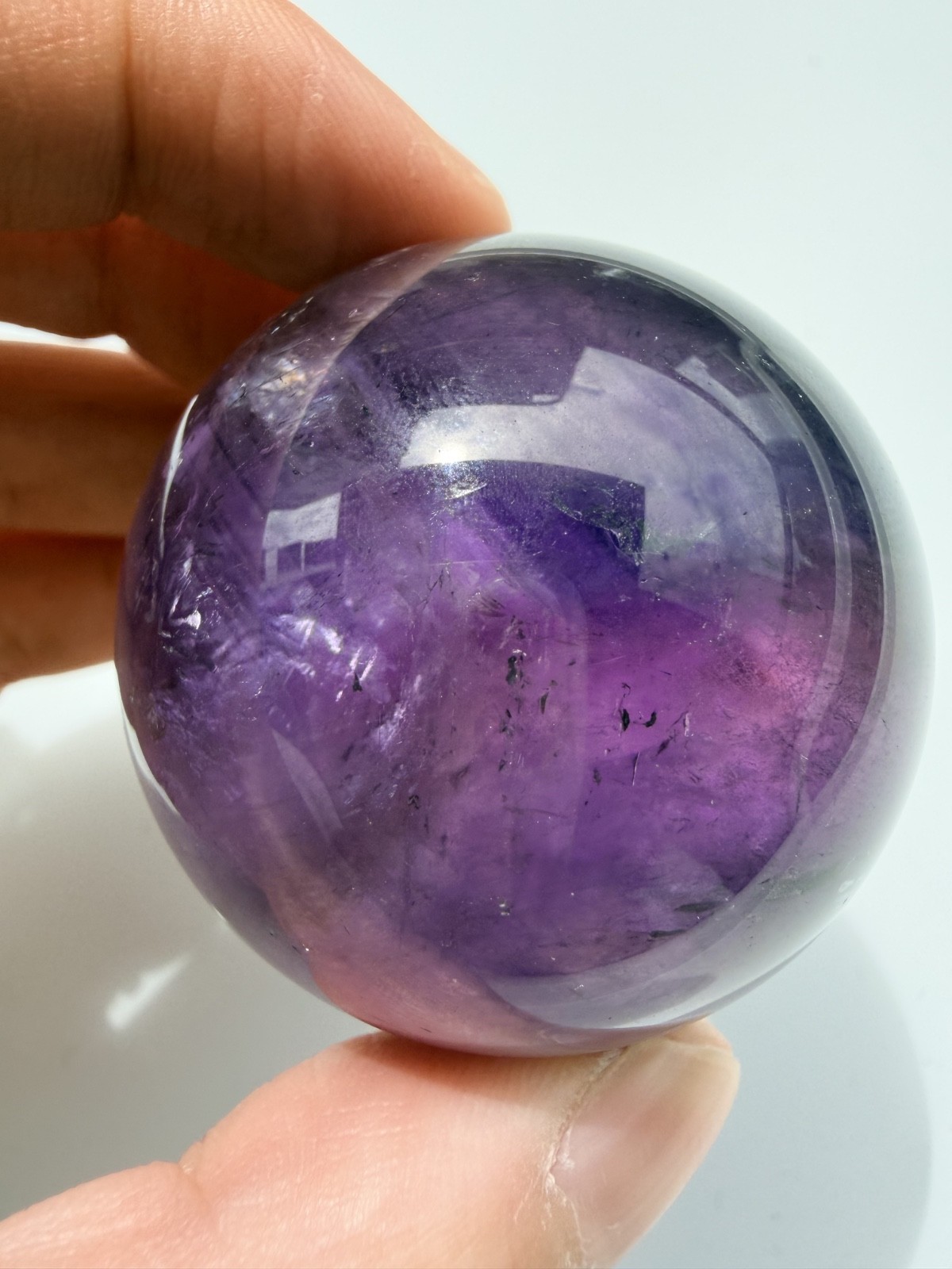 Trapiche Phantom Amethyst Sphere from Brazil | 1.75″