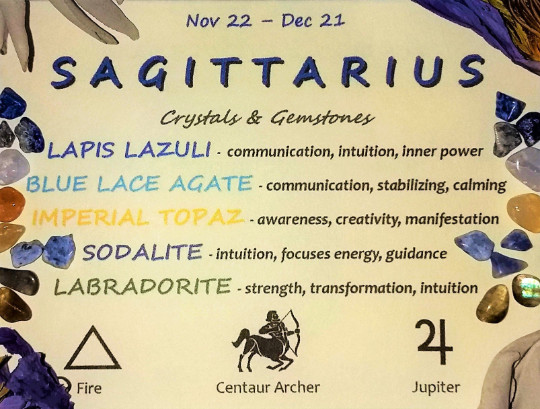 SAGITTARIUS Zodiac Roller Bottle Crystal Set Essential Oil Astrology Wicca Gift