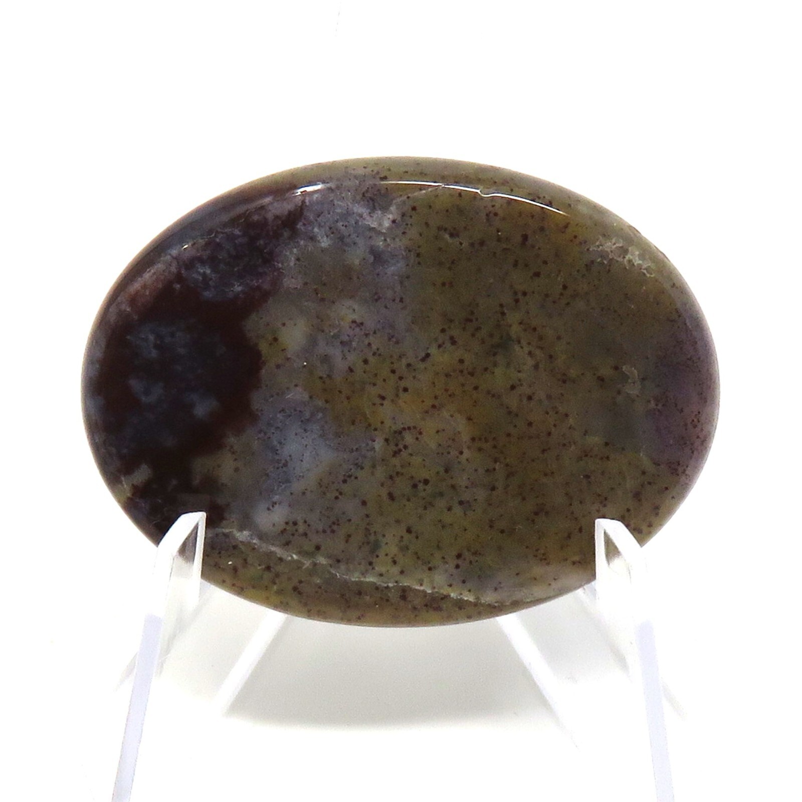 Indian Agate Worry Stone #199- 40mmX30mm or 1.5″x 1″ – 6mm Thick – Pocket Stone