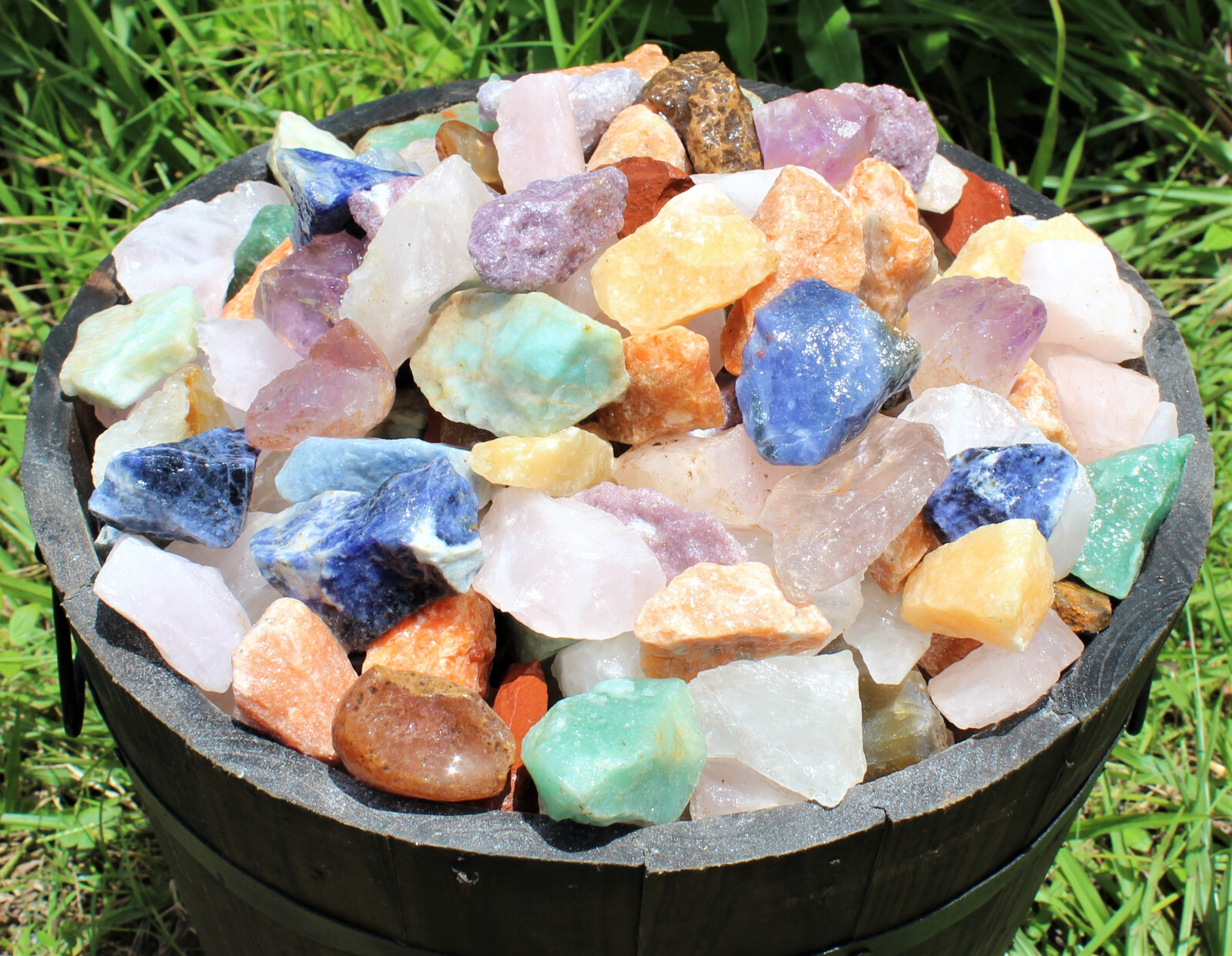 Rough Brazil Mix Crystals: Wholesale Bulk Lots – Choose oz or lbs (Raw Stones)