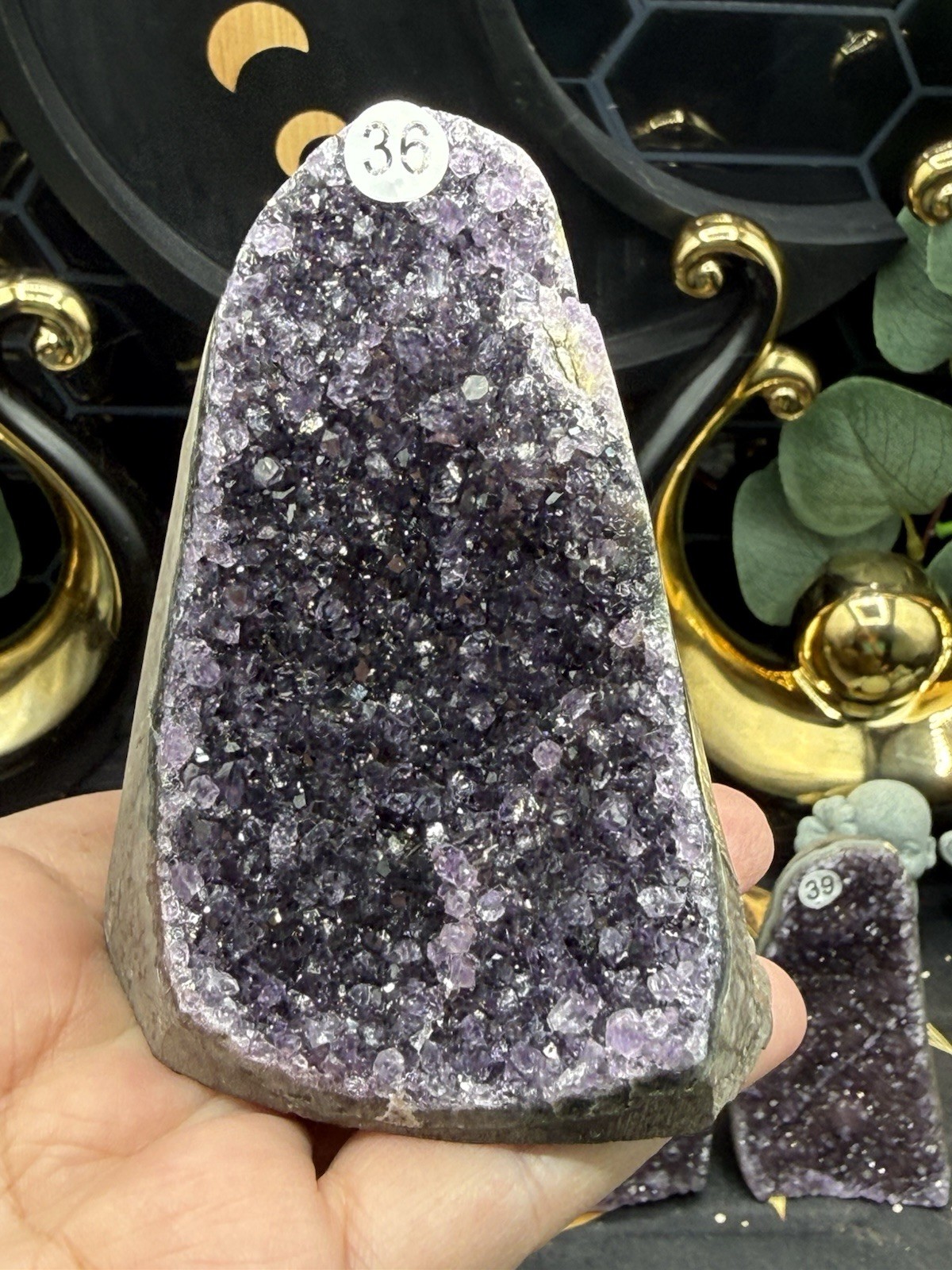 Natural Brazilian Amethyst Cut-Base Galaxy Sparkle on All Free shipping