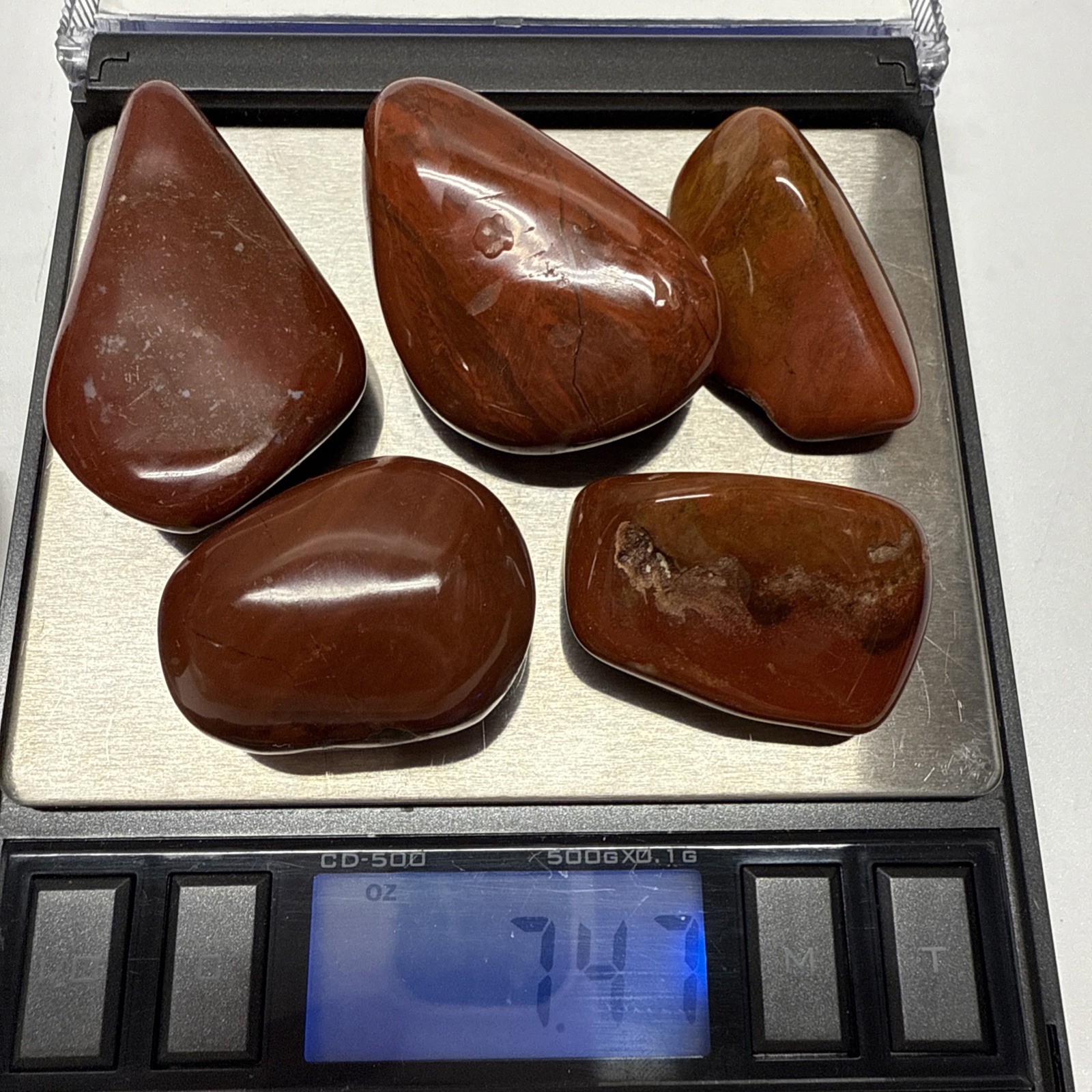 Chestnut Jasper Tumbled Stones (30-45mm) (XXL SIZE) 1.5LB Made In Madagascar