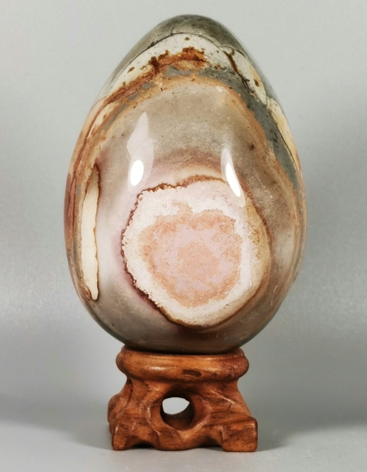 Rare Polished Polychrome Jasper Egg Reiki Stone Healing
