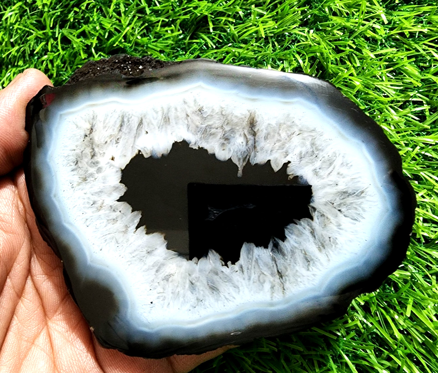 735ct Big Slice Agate Druzy Crystal Polished AAA+ Size Geode Slab Loose Gemstone