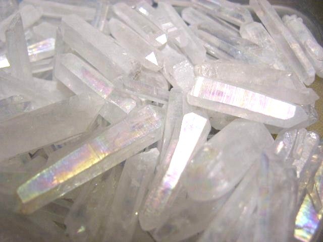 Angel Aura terminated quartz crystals Brazil 0.75-2 inch 20 crystals per lot