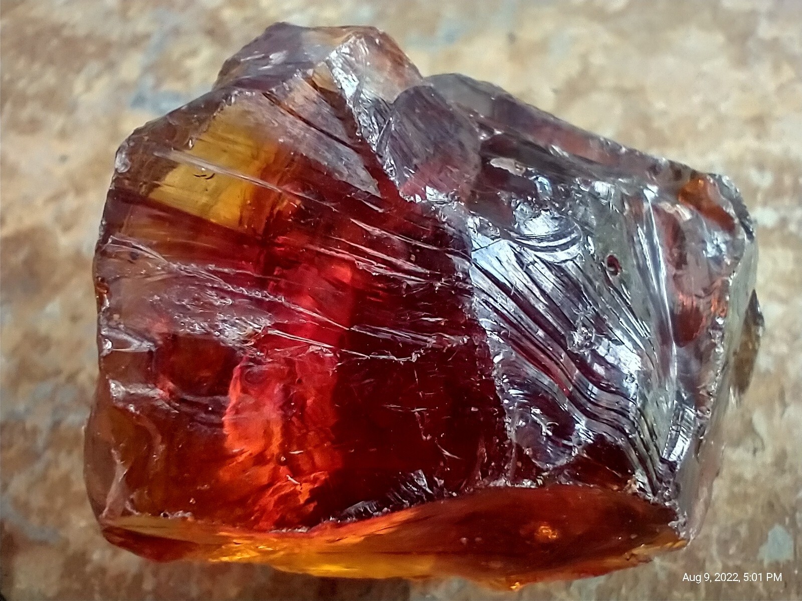 Spiritual Healing MASTER Amber Orange Andara Crystal 65 Gram