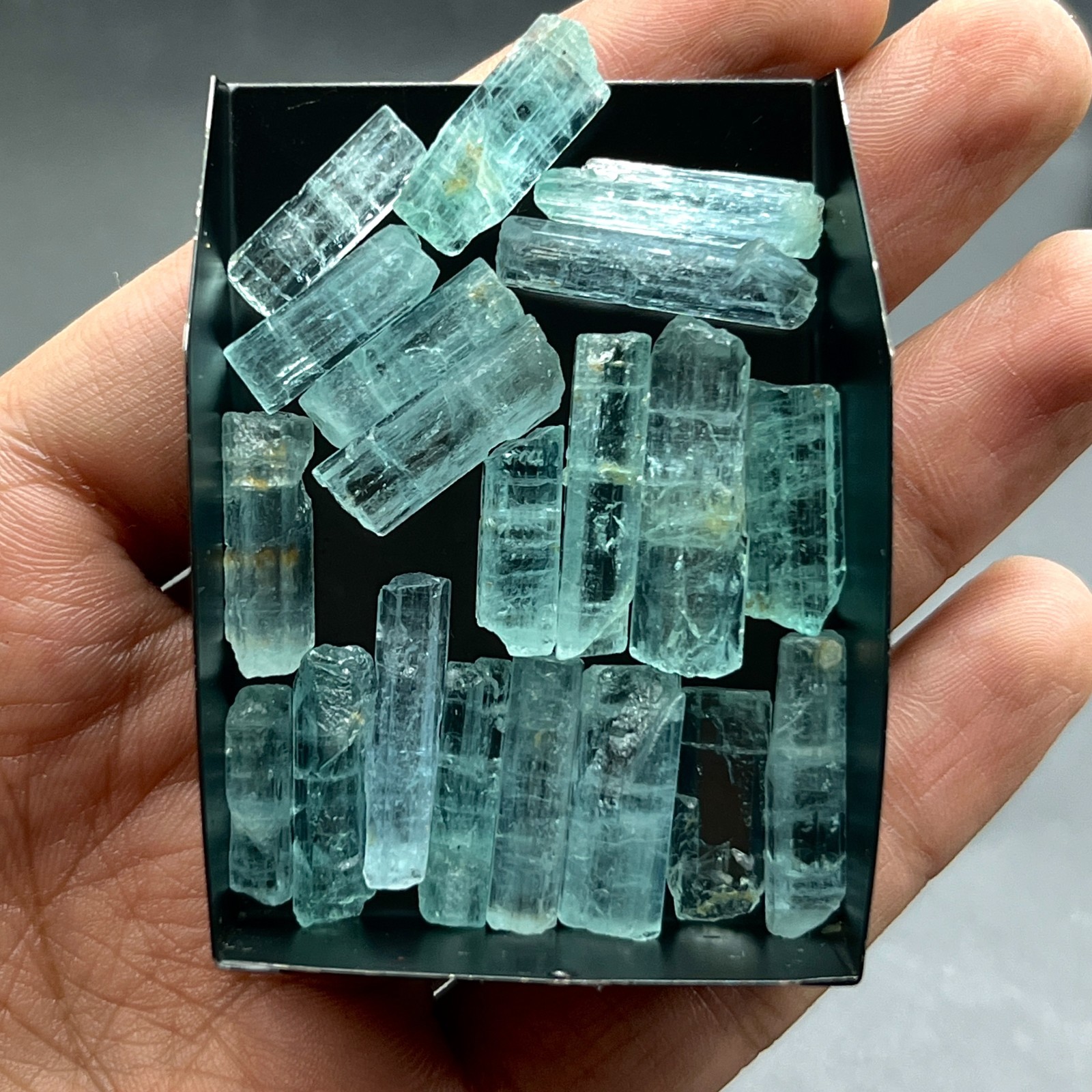 Natural Aquamarine Pencil Rough Lot 97 Ct | 20 Nigerian Beryl Crystals