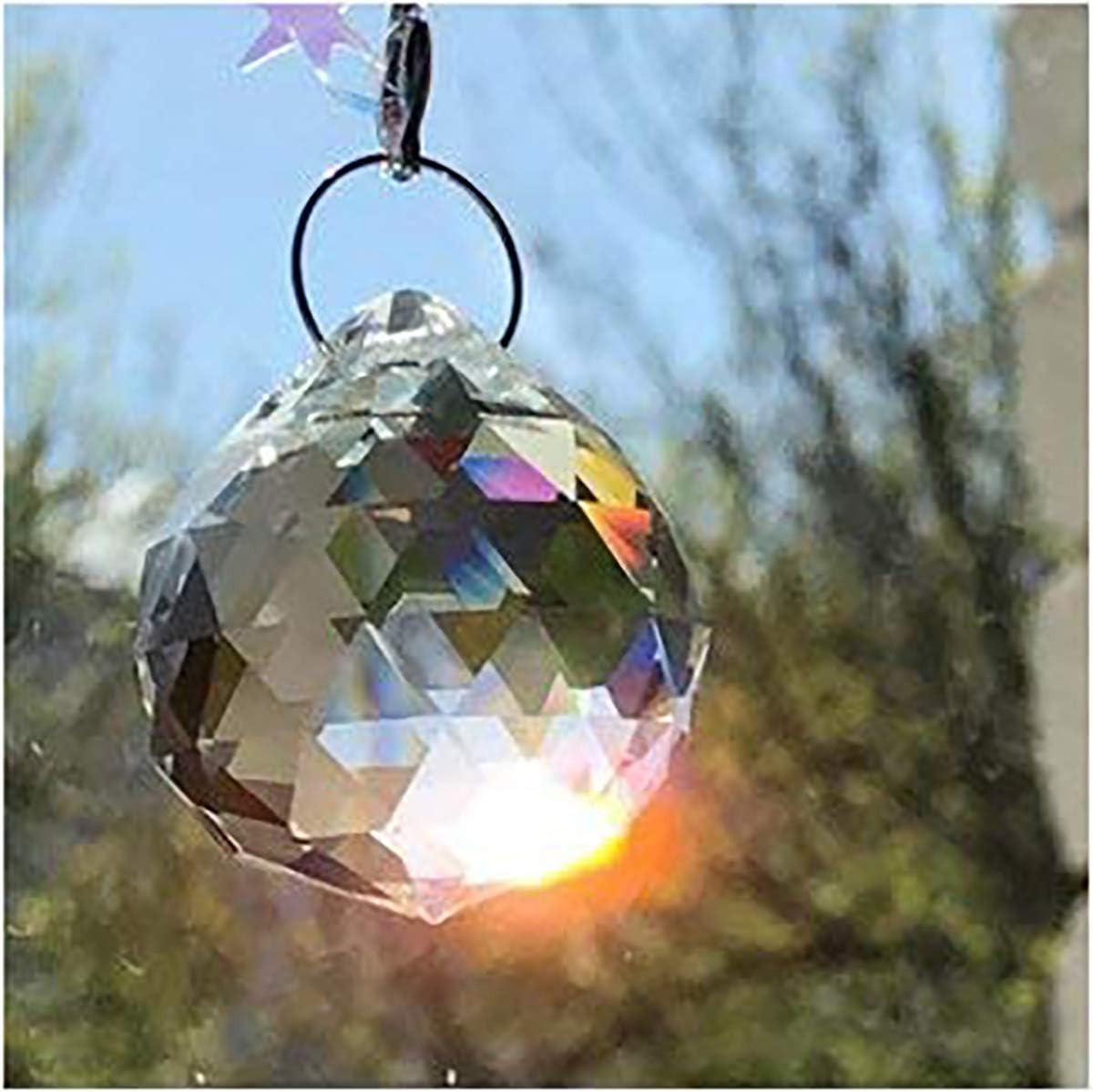20 Pack 20mm Clear Crystal Ball Prisms Suncatcher Hanging Faceted Decor Beads