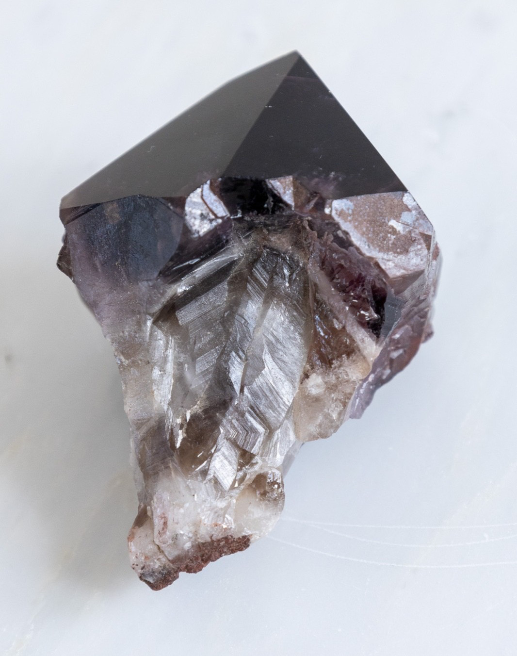 Rare Atomic Amethyst Chunky Raw Root w/ Polished Point Trapiche Chevron Crystal