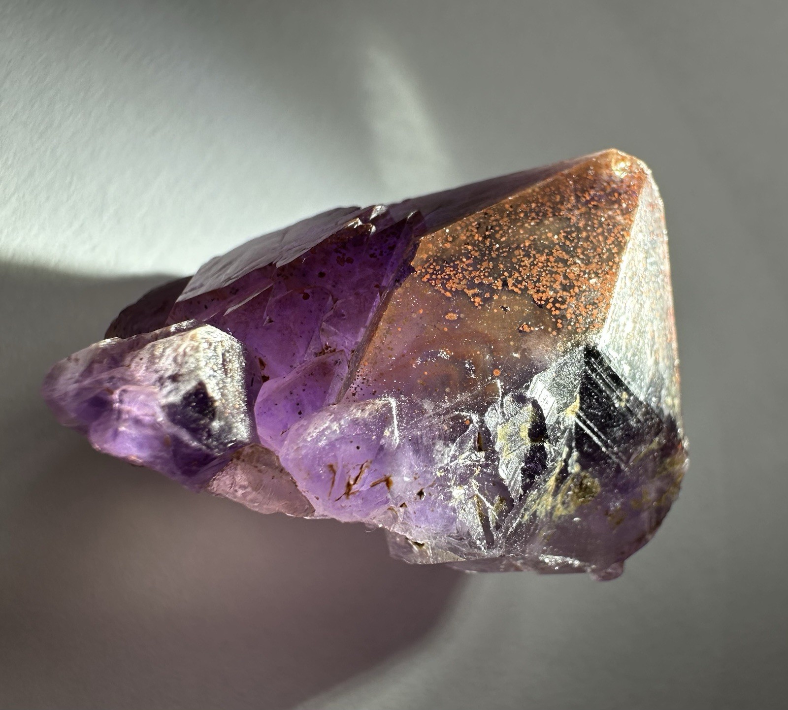 Etched Auralite 23 Canada Thunder Bay Purple Natural Point Crystal Specimen