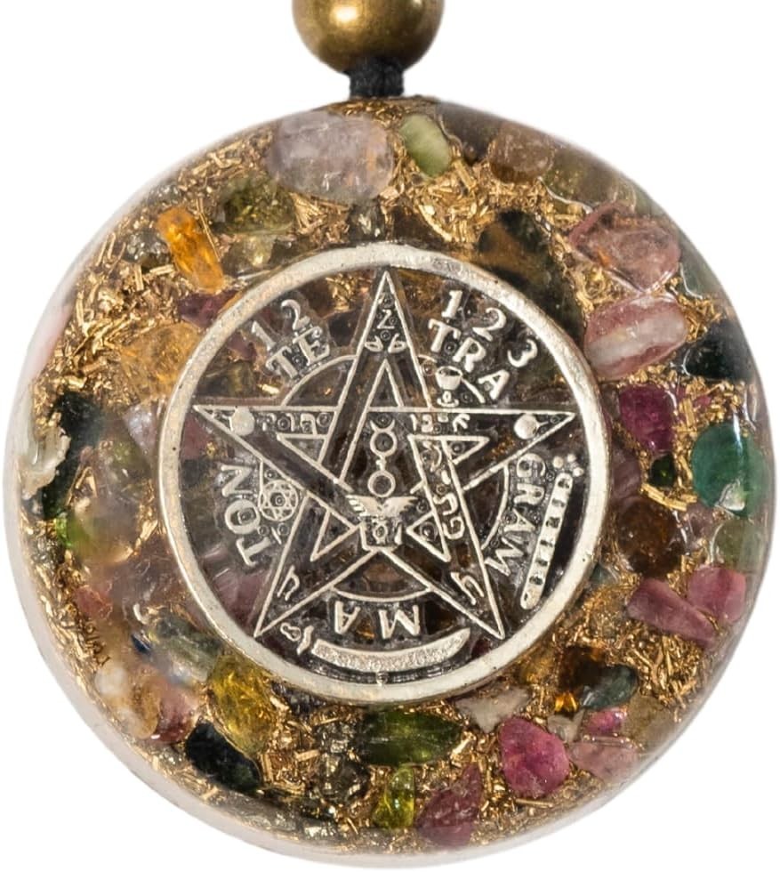 Orgone Necklace Tetragramaton Black Tourmaline Healing Crystals Stone Protect…