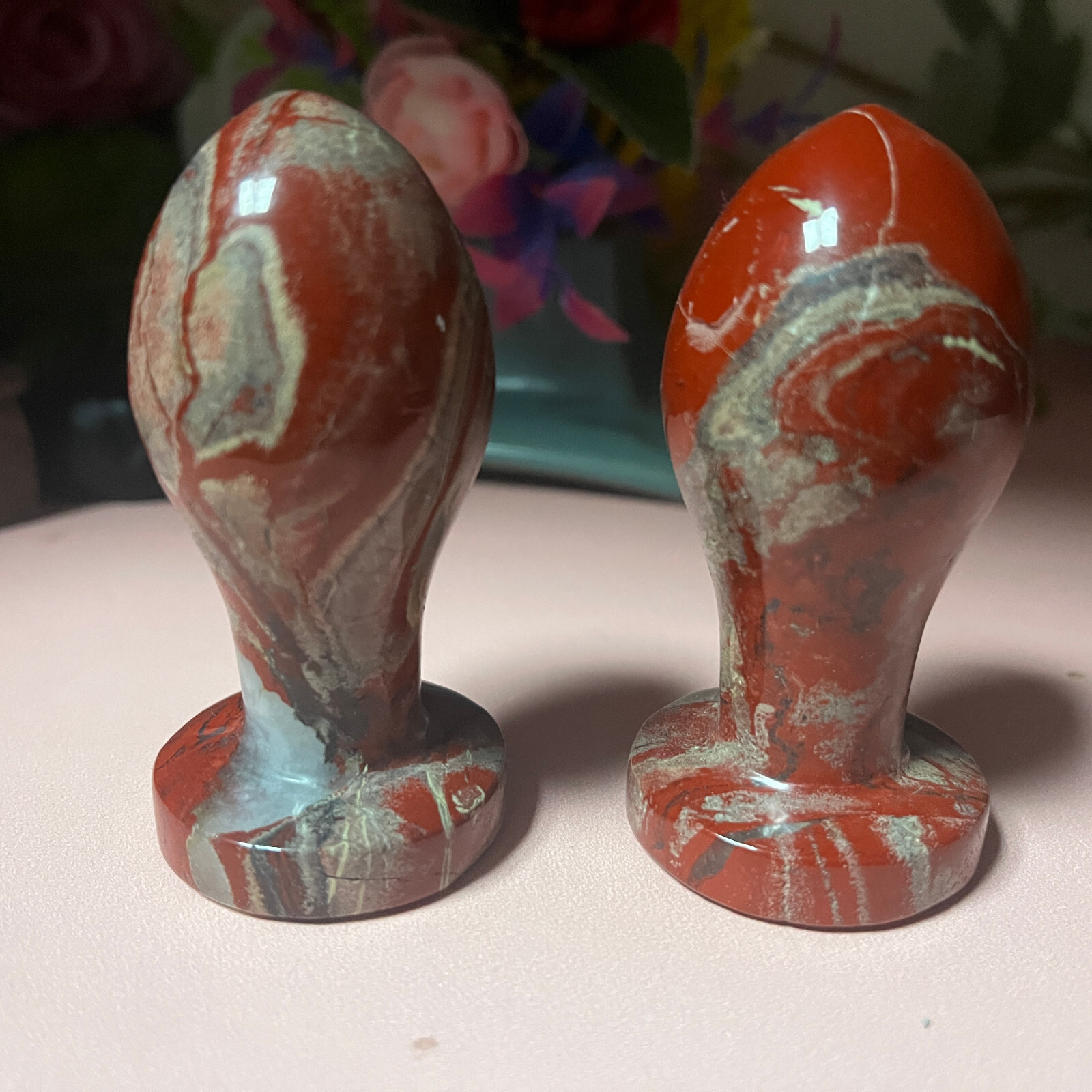 Natural red jasper Quartz Crystal Massage Stick Penis Wand Reiki Yoni Gift decor