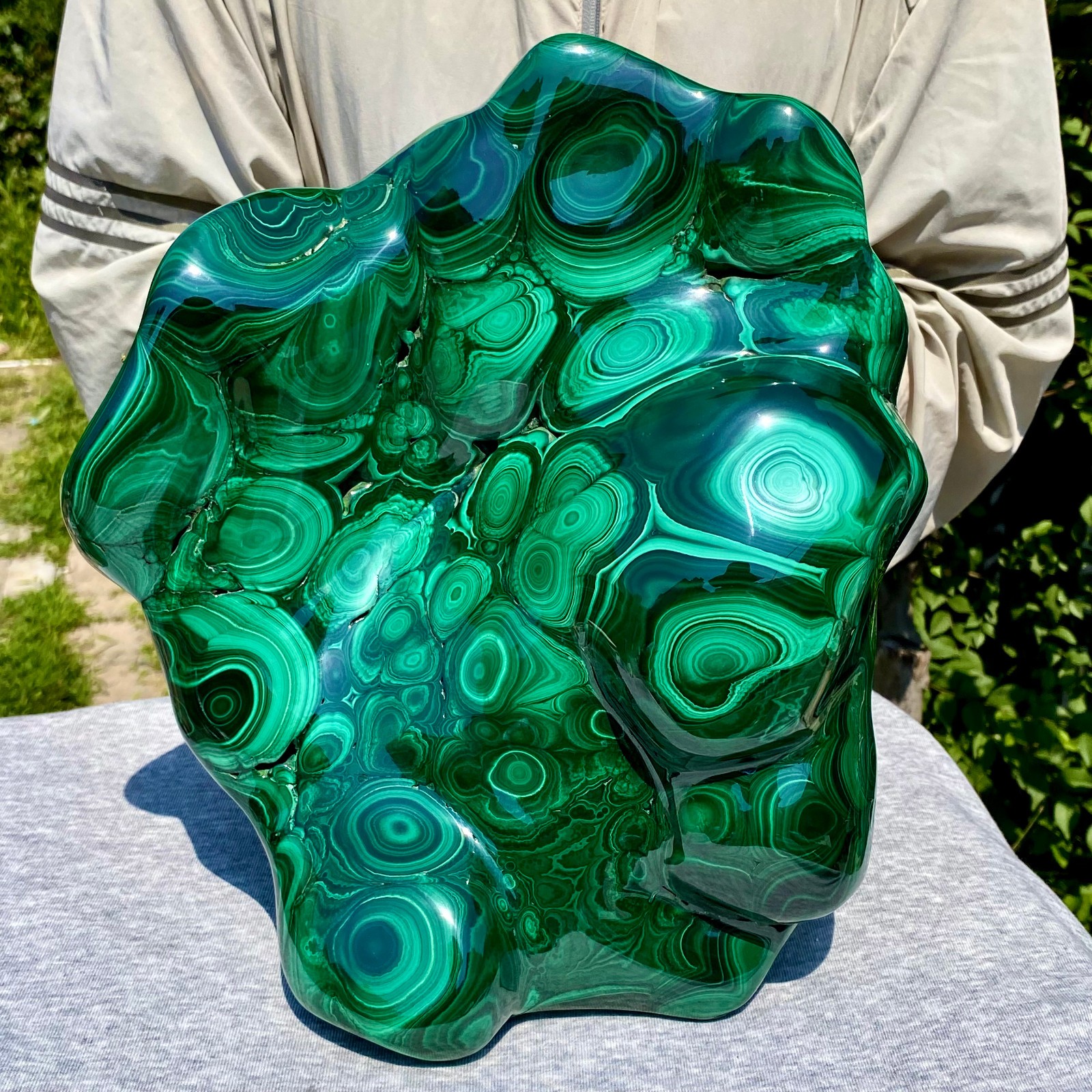 32.62LB Natural Polished Malachite Mineral freeform specimen Reiki Stone