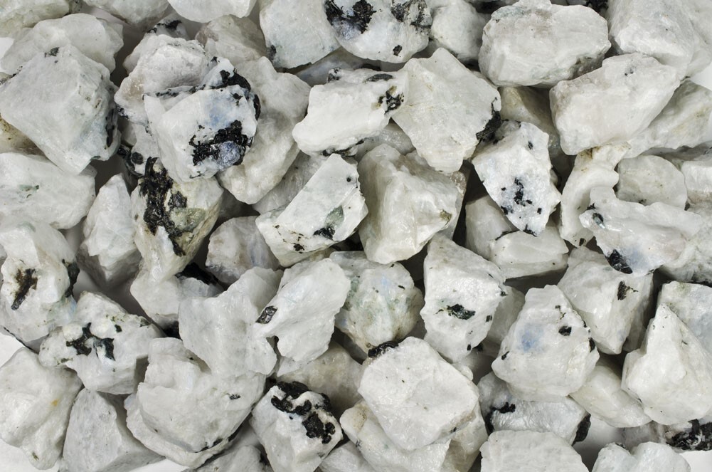 1/4 lb Rainbow Moonstone Rough Stones – Natural Crystal Mineral Rock Tumbling