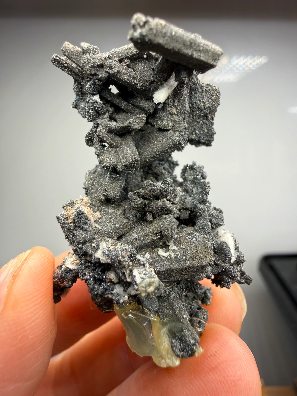 Acanthite Pseudomorph after Pyrargyrite- La Valenciana Mine, Guanajuato, Mexico