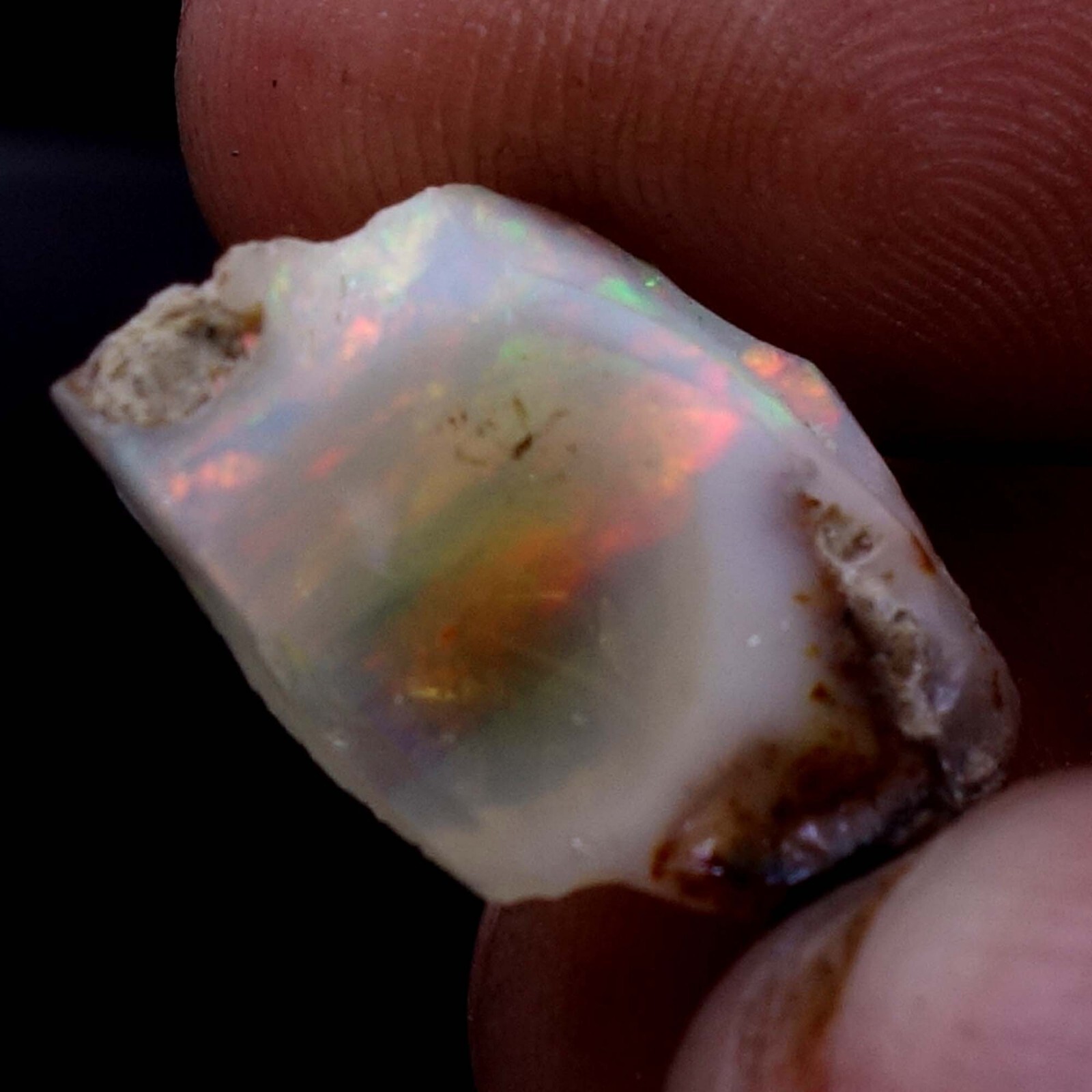 Opal Rough 06.50 Carat Natural Ethiopian Opal Raw Welo Opal Gemstone Multi Fire
