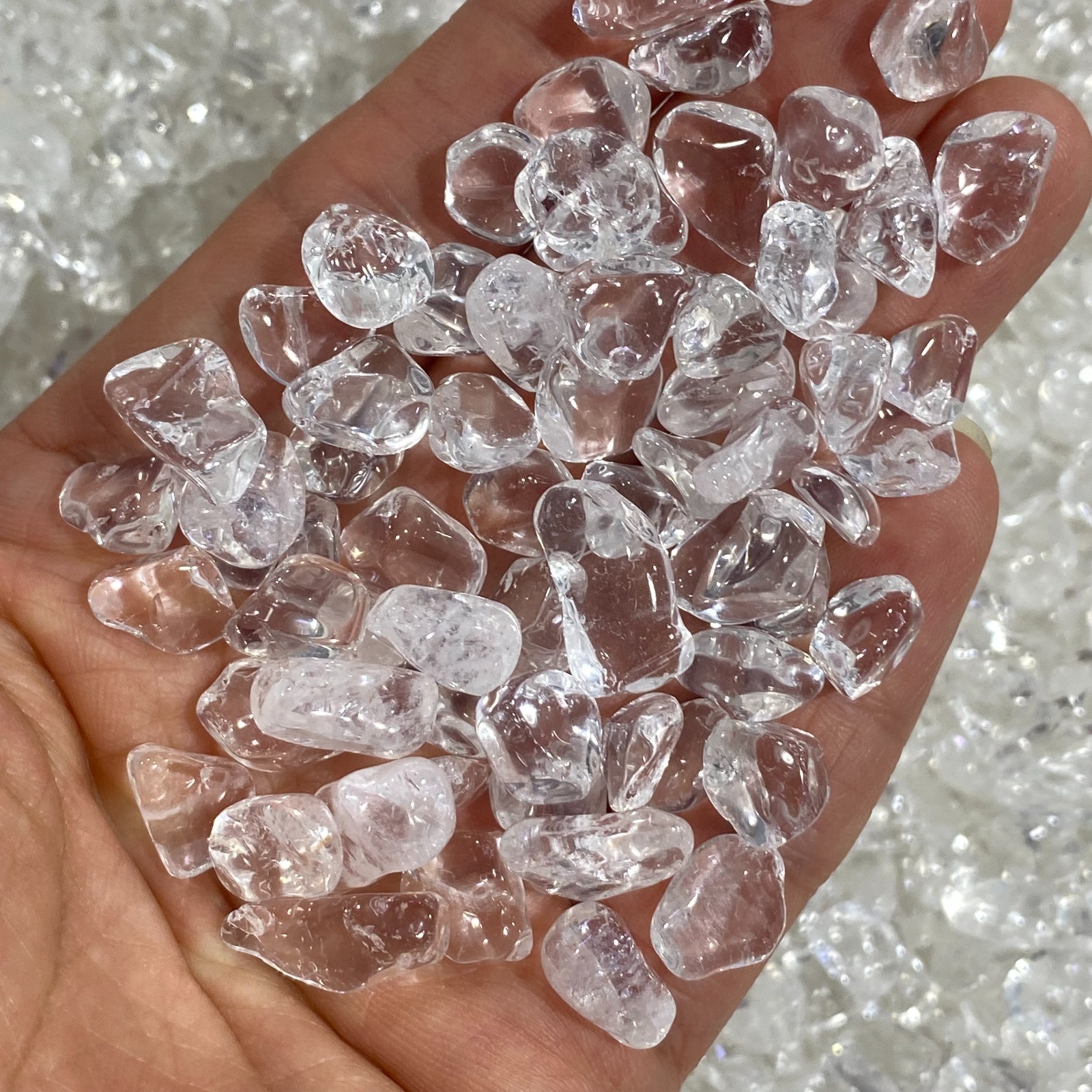 100g Natural White Clear Quartz Crystal Stones Irregular Aquariu Home Decor