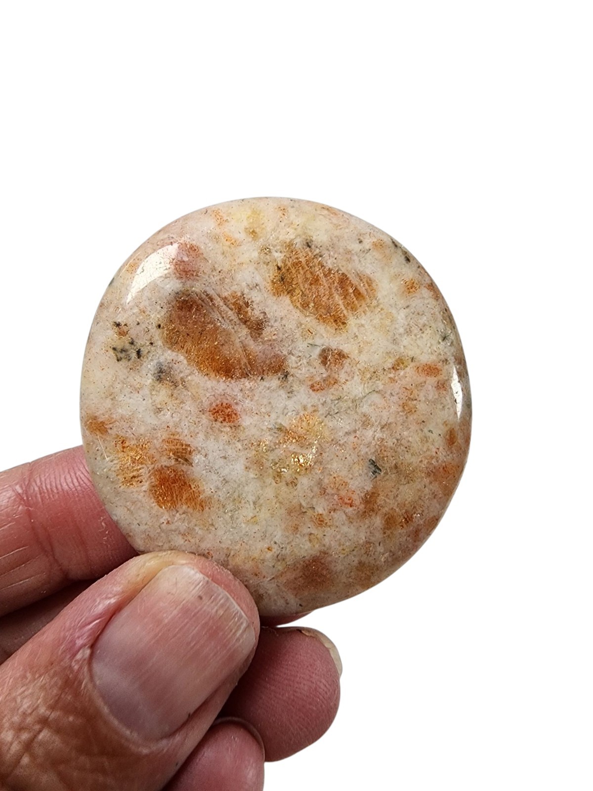Sunstone Crystal Smooth Stone 30.2 grams India