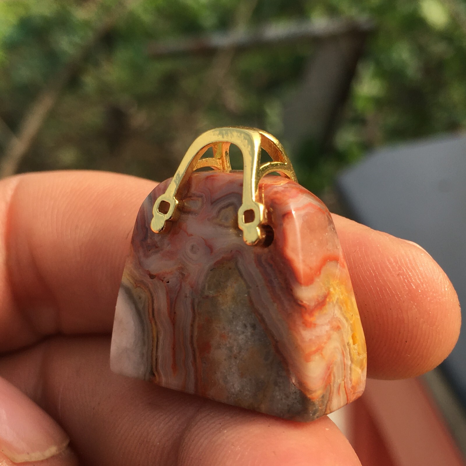 2pc Opalite Quartz hand Carved bag crystal Reiki healing