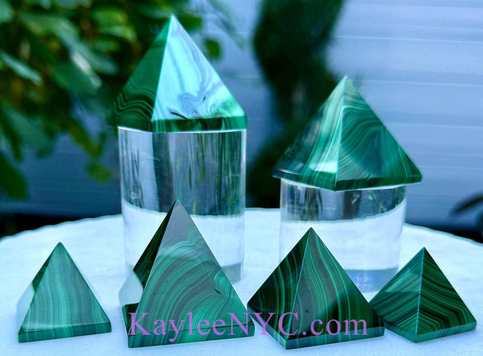 Wholesale Lot 1 Lb Natural Malachite Pyramid Crystal Healing Energy