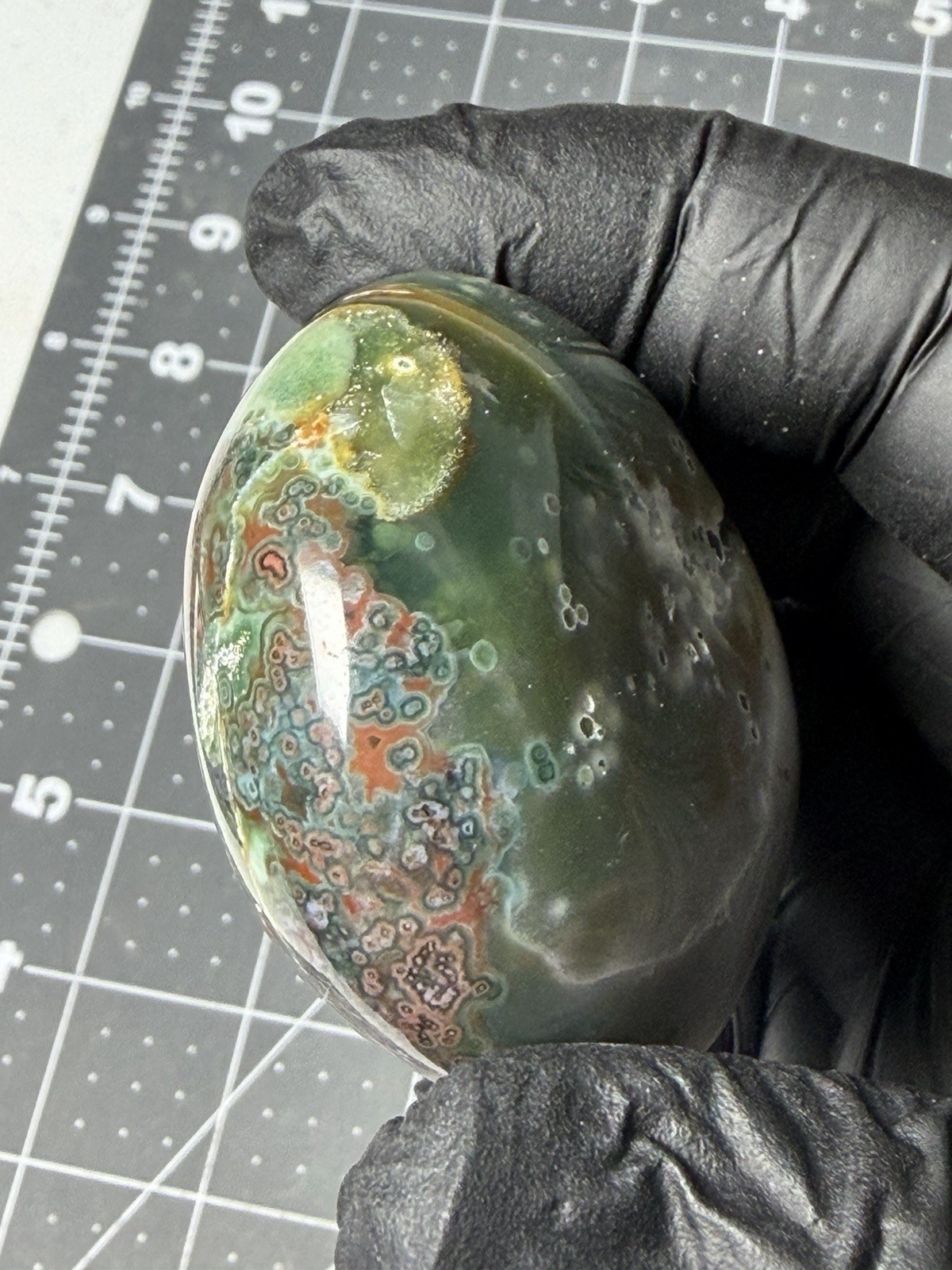 Gorgeous Ocean Jasper Palm Stone Orbs Marovato