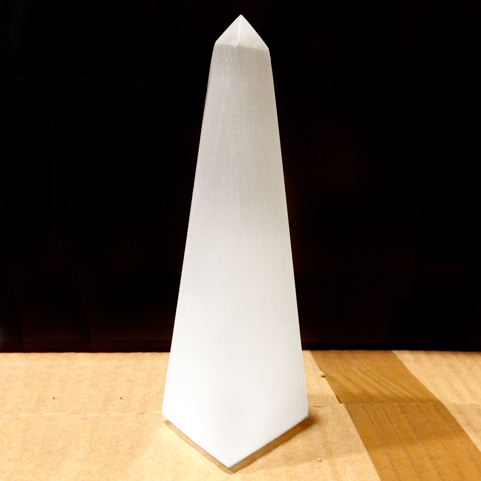 Large Selenite Tower Polished ” Crystal 6″ Obelisk Natural Carved Pyramid Energy