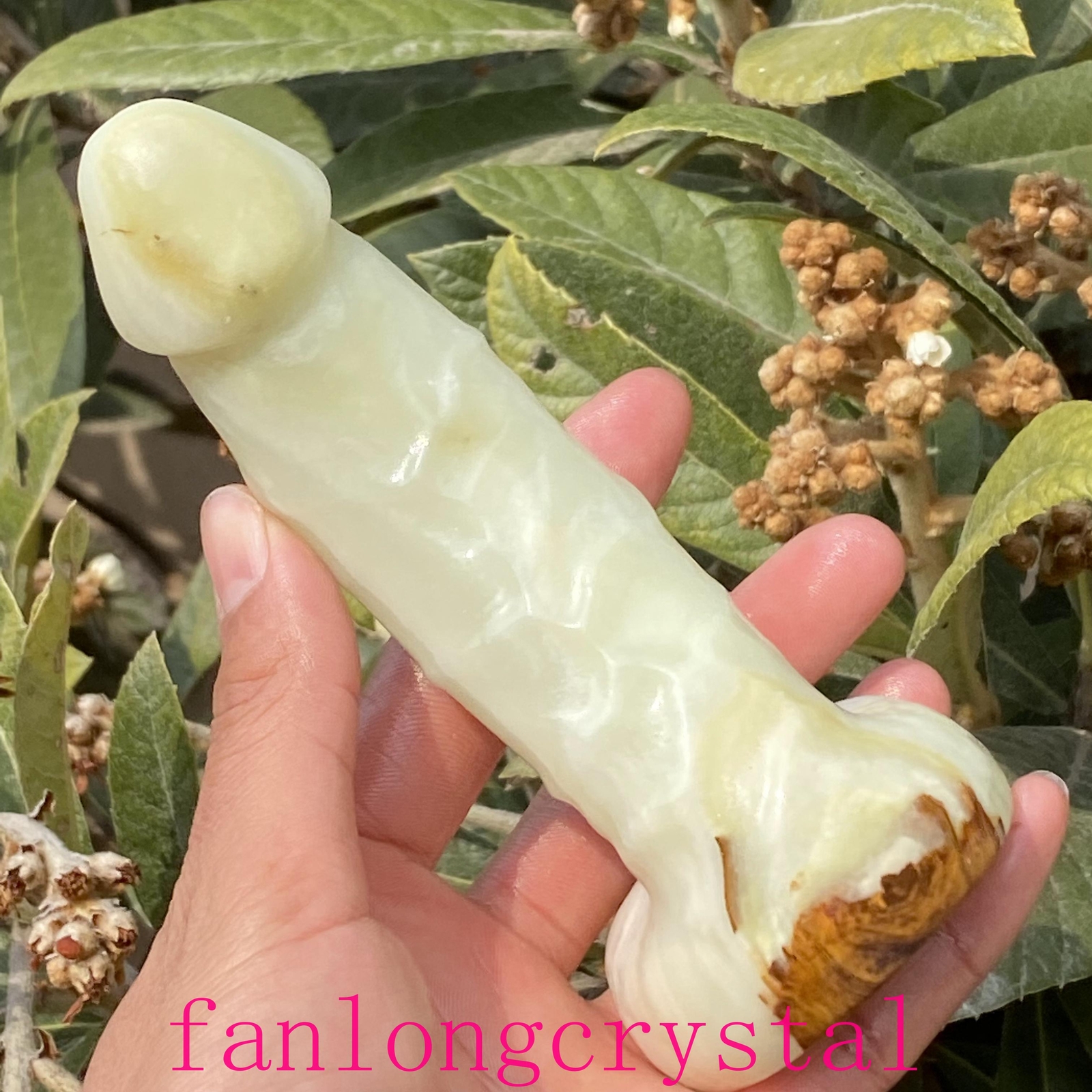6in Wholesale Natural Afghan jade male penis Quartz Crystal Carved Figurines 1pc