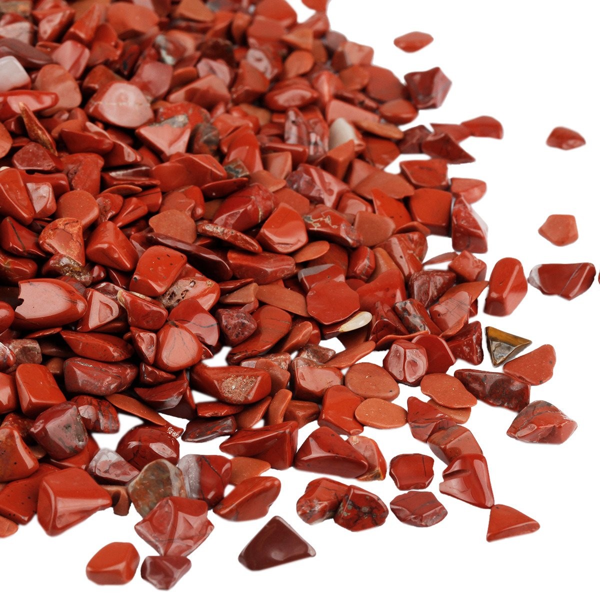Red Jasper Tumbled Chips Crystal Quartz Stones 1lb Irregular Shape 460g