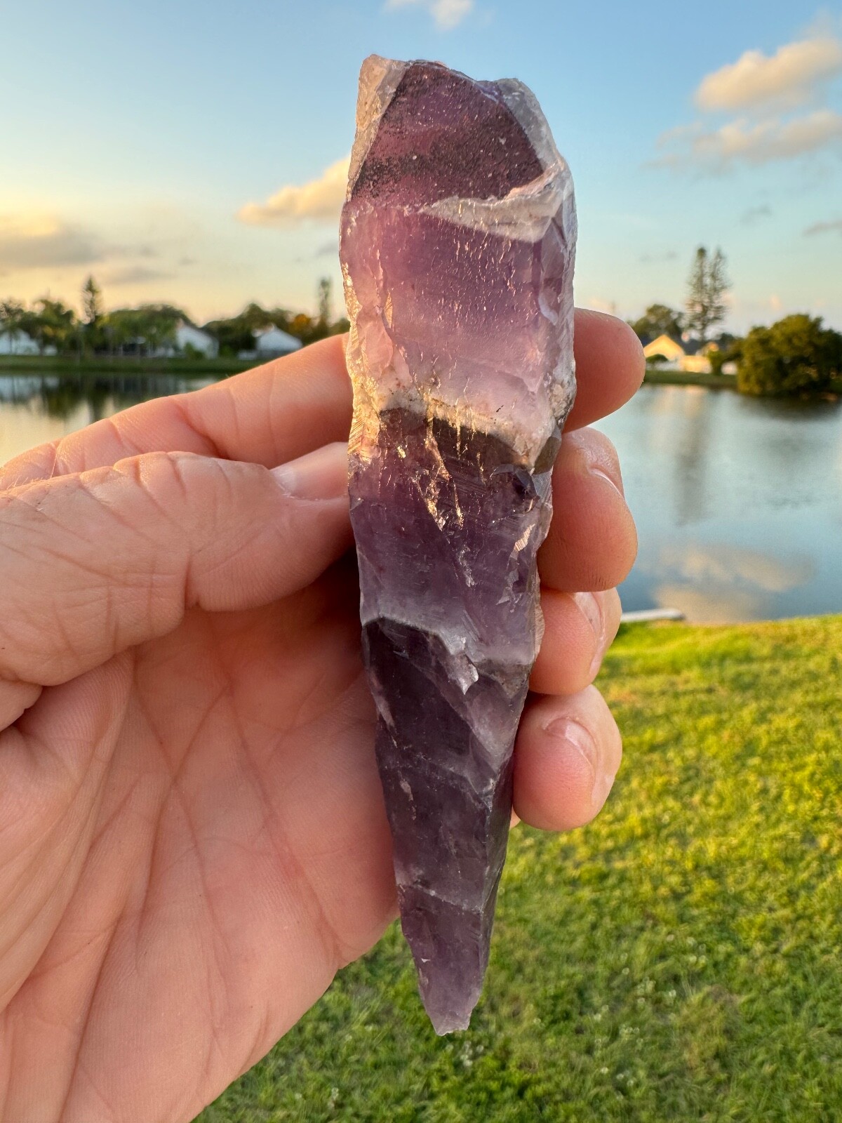 Nice Auralite 23 Crystal Red Cap from Canada 150 grams 5″
