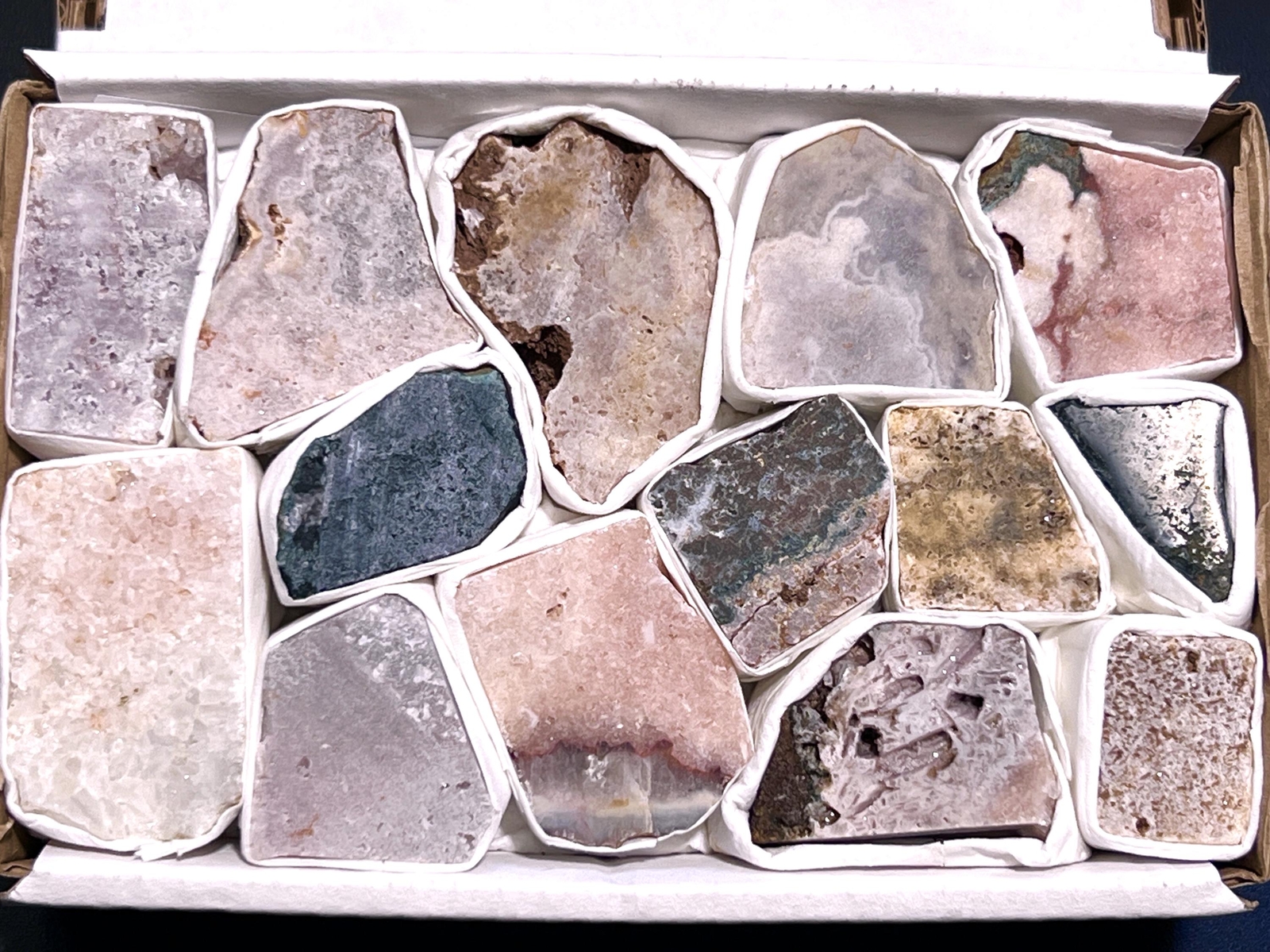 Pink Amethyst Rough Crystals (Avg 2 LBs) Small Box Flat Bulk Wholesale Lot Raw