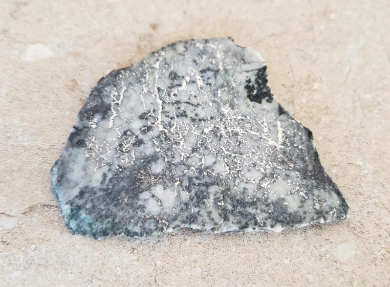 25g Native Silver Slice Ontario Canada | Silver | Lapidary Cutting Rock |