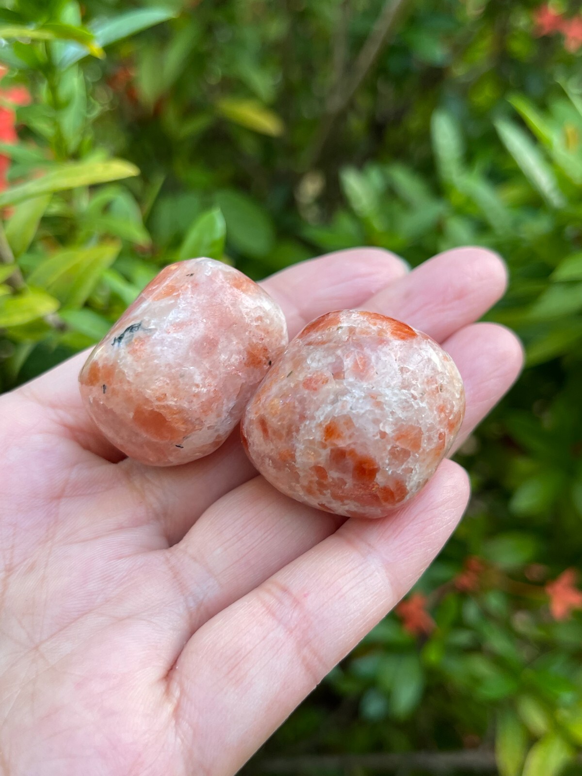 Grade A++ Sunstone Tumbled Stone, 1-1.25″ Tumbled Sunstone, Wholesale Bulk Lot