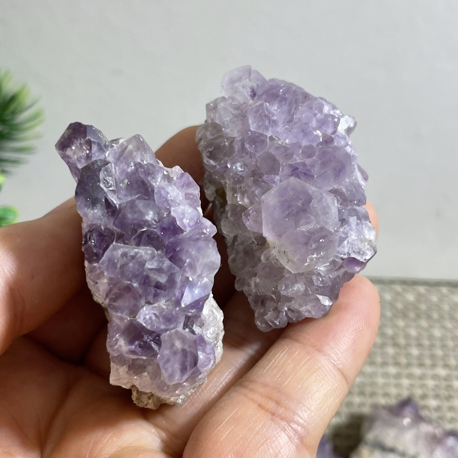 2pc 89g Natural amethyst rough stone Uruguay amethyst cluster block Amethyst a13