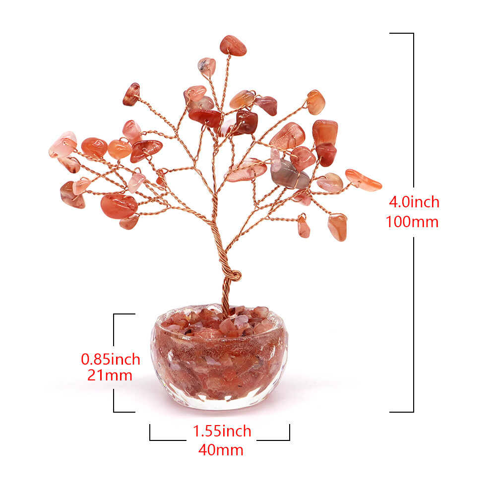 Money Tree Potted Plants Stone Crafts Reiki Chakra Trees Christmas Home Decor