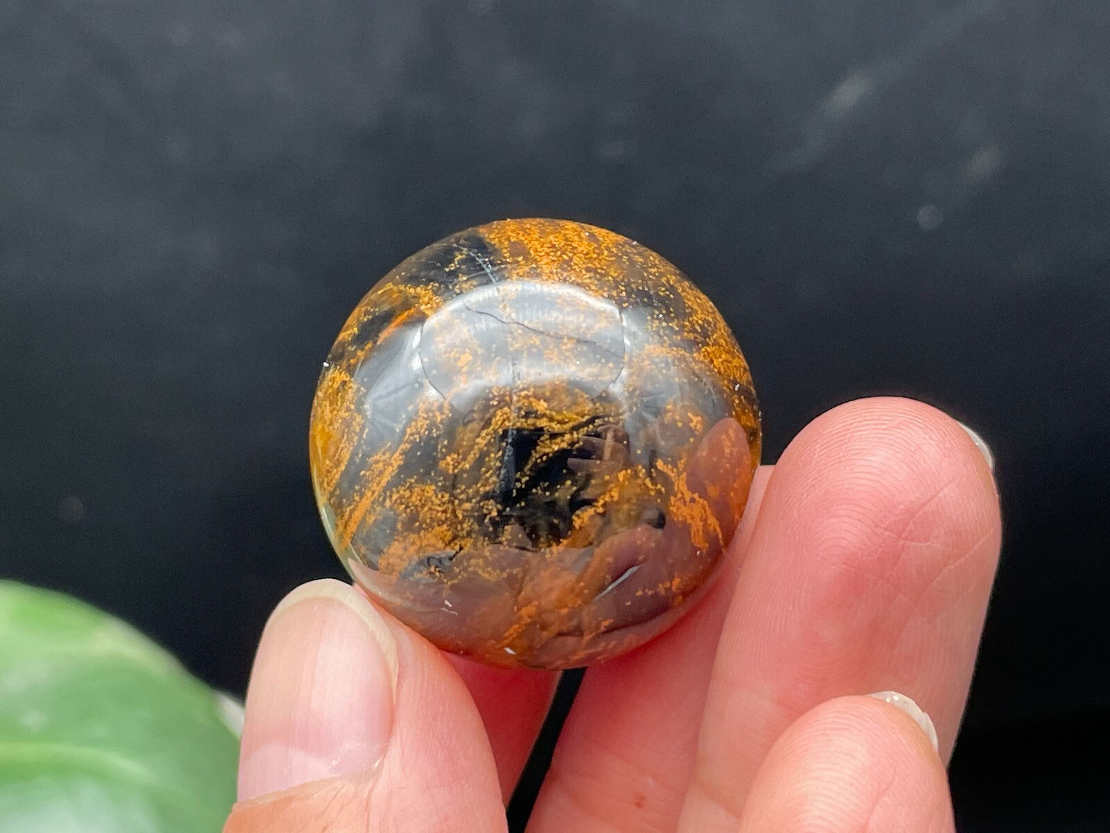 Natural Pieterstone Sphere Quartz Crystal Ball Housewarming Gift D080239