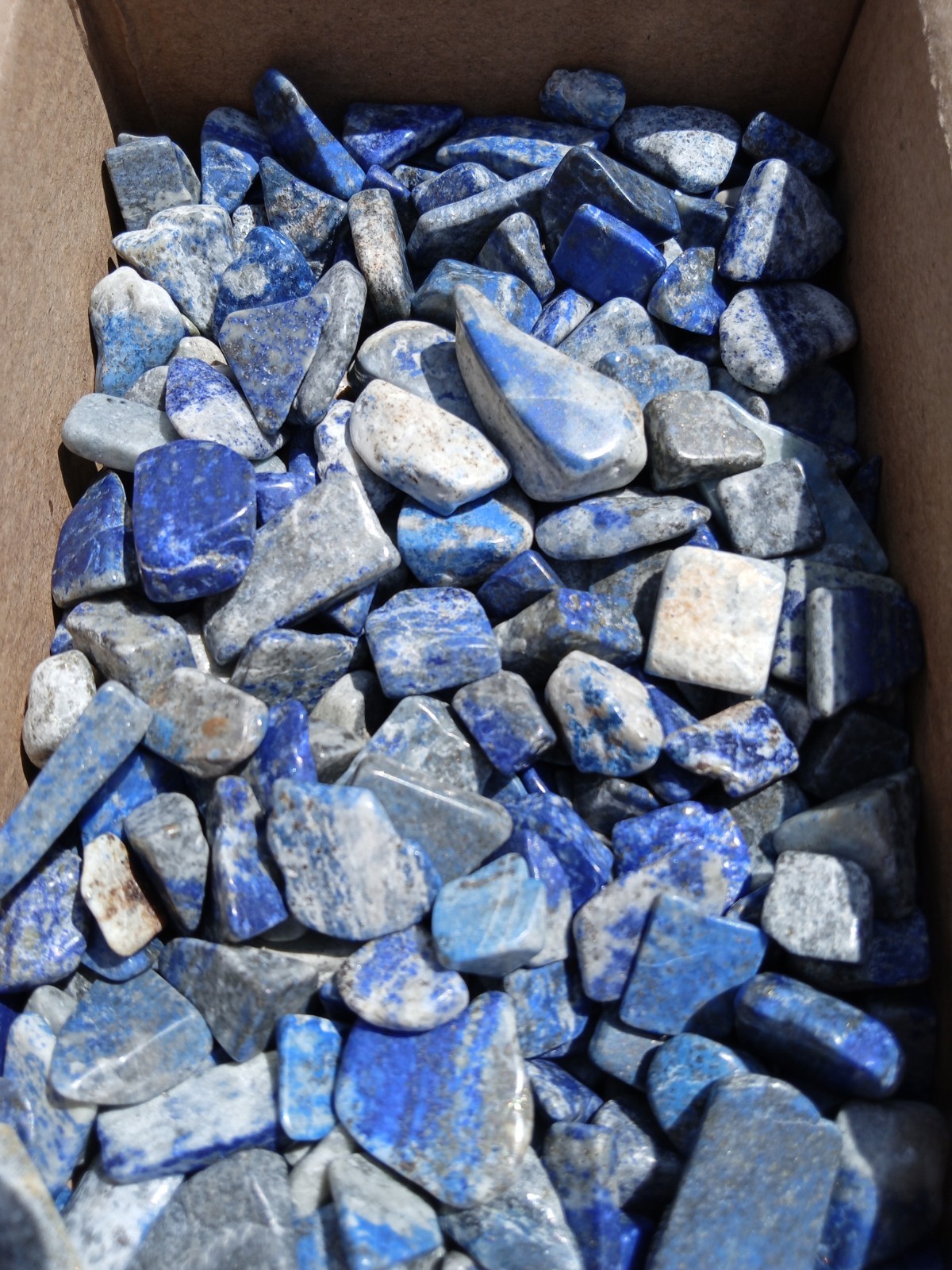 1.5 Lbs Small Rich Blue Lapis Lazuli Tumbled! Collecting, Jewelry Making! Q6