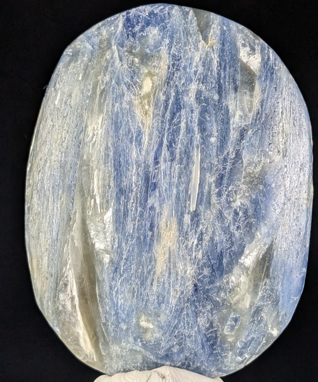 Blue Kyanite Palmstone Crystal Palm Worry Fidget Gemstone Chakra 2.3″