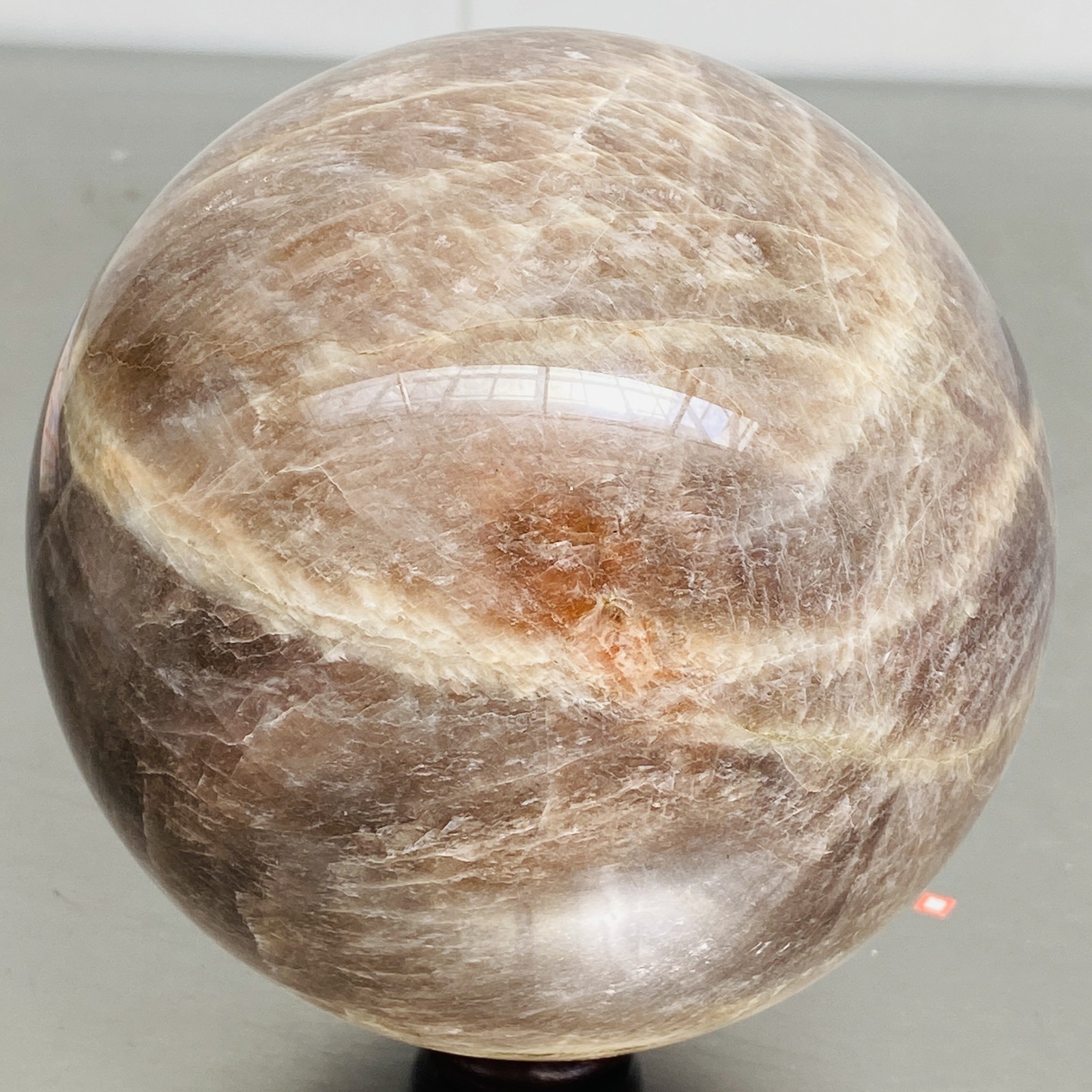 Natural Gray moonstone sphere quartz Crystal ball Healing 3240G (7.14LB)