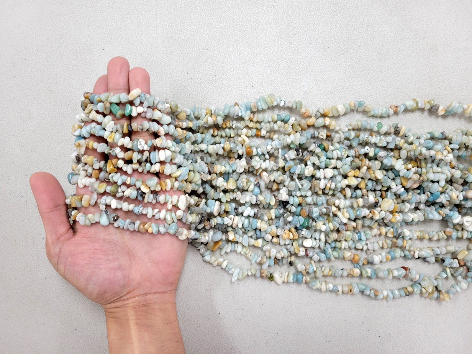 Natural Crystal Beads Drilled Stone Crystals Gemstone Chips in Strings