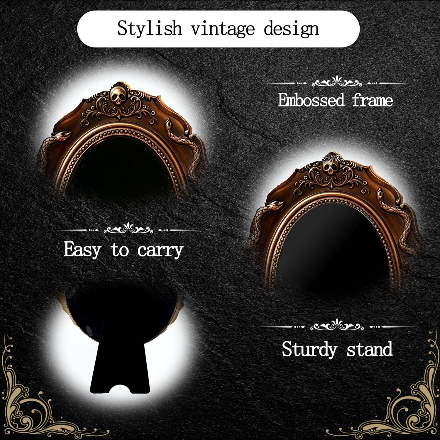 Handcrafted Obsidian Scrying Mirror for Tarot, Meditation & Home Decor