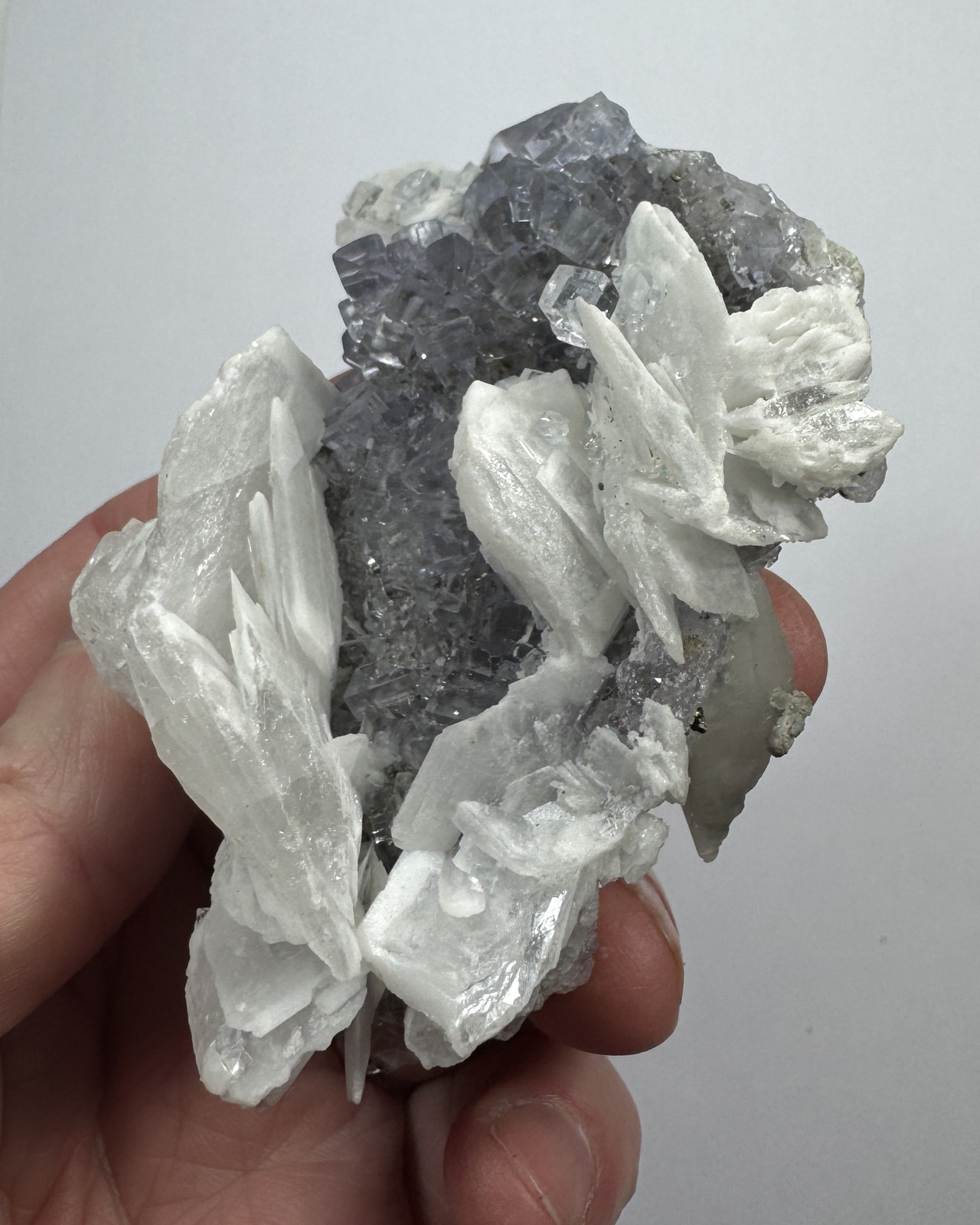Fluorite, Dolomite, and Calcite, Jaimina Mine, Asturias, Spain