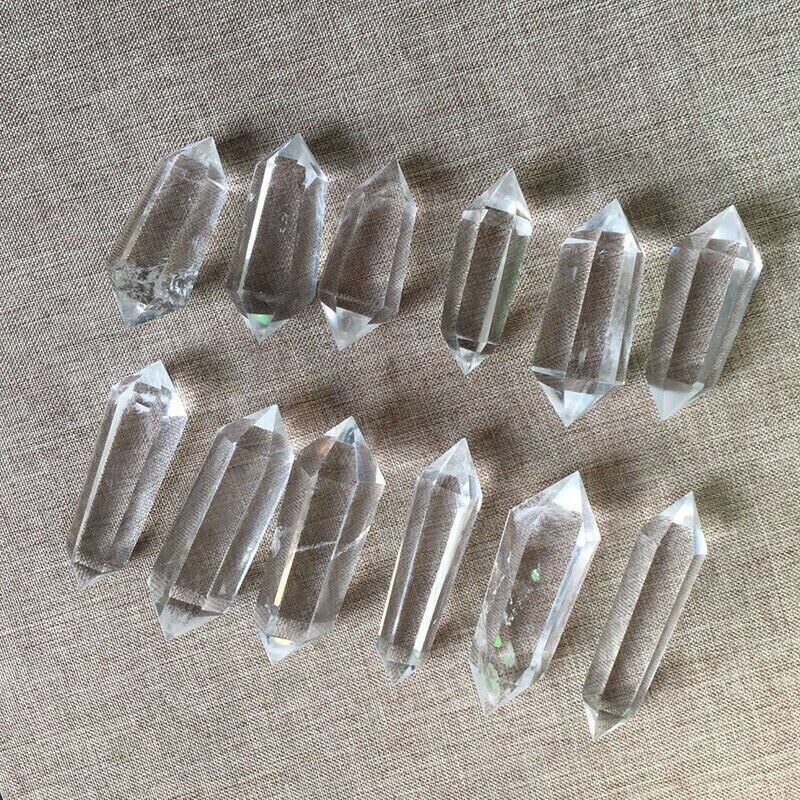4LB Natural Clear Quartz double Obelisk Crystal Wand Tower Point HealingWholesal