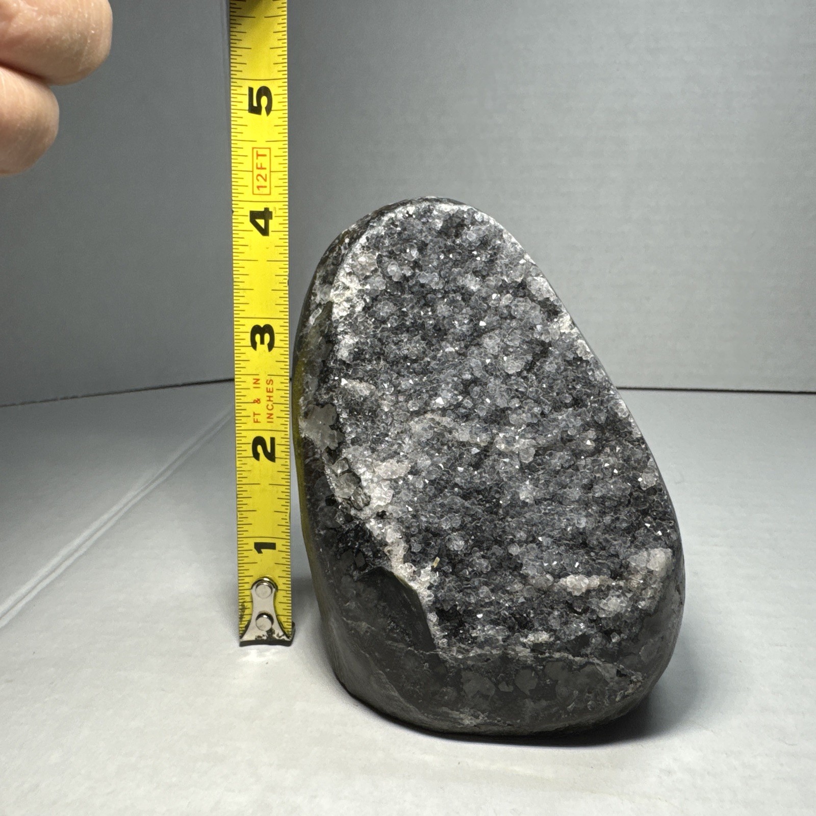 Natural Amethyst Geode Quartz Crystal Cut Base See Pictures