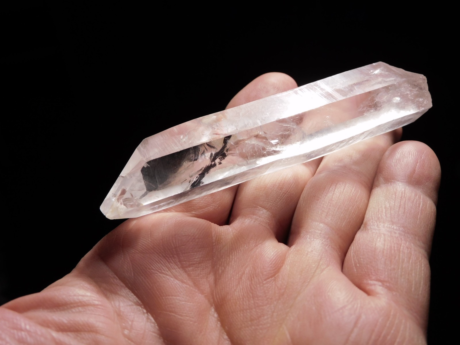 LONG Super! Translucent Quartz Crystal 100% Natural Brazil 69.8gr