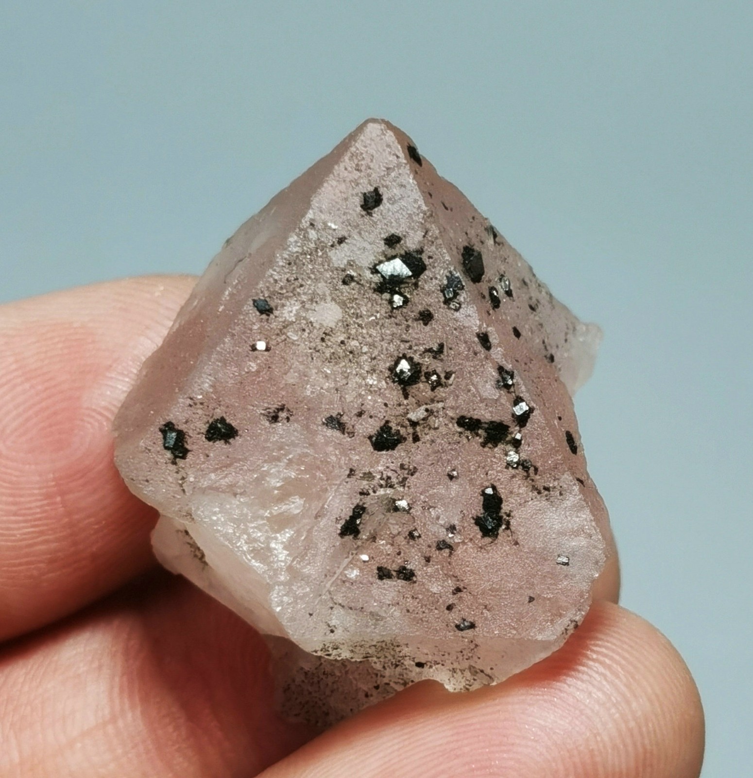 Rare Natural Pink Octagonal Fluorite Mineral Specimen China