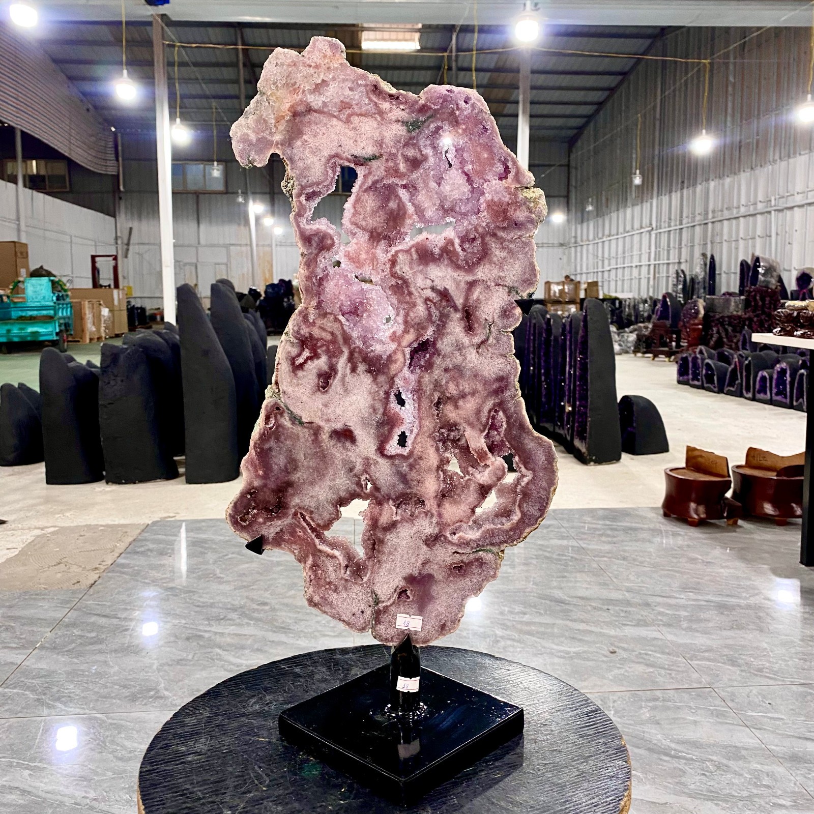 10LB Natural Pink Amethyst Slice Polished Crystal Slab Mineral Specimen Healing