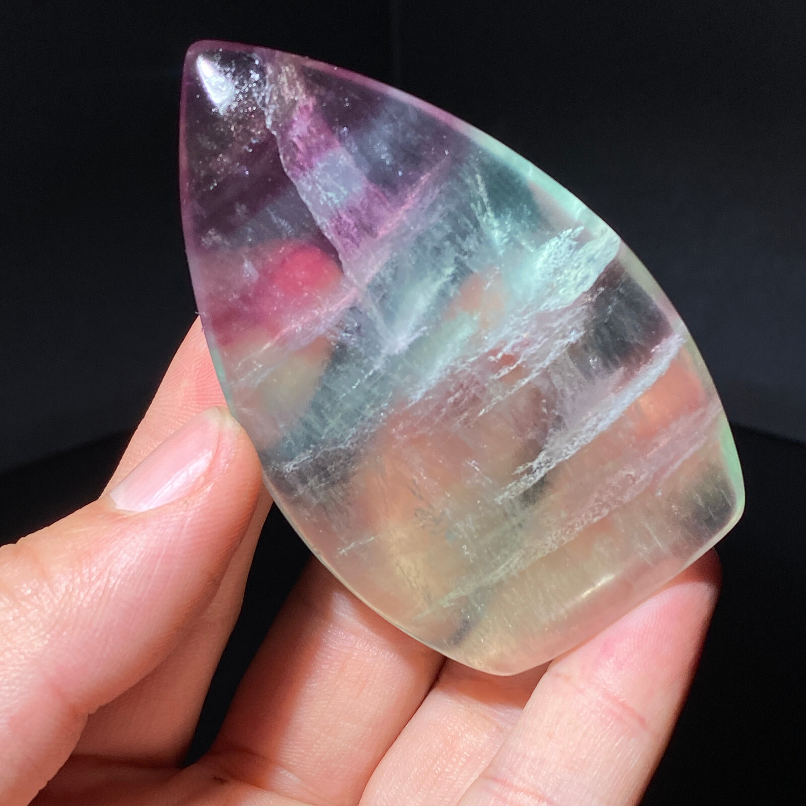 103G Natural colored fluorite crystal column obelisk healing specimen